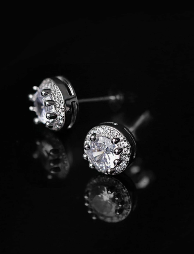 Orecchino Bottone Zirconia - immagine 2