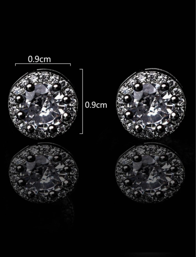 Orecchino Bottone Zirconia - immagine 3