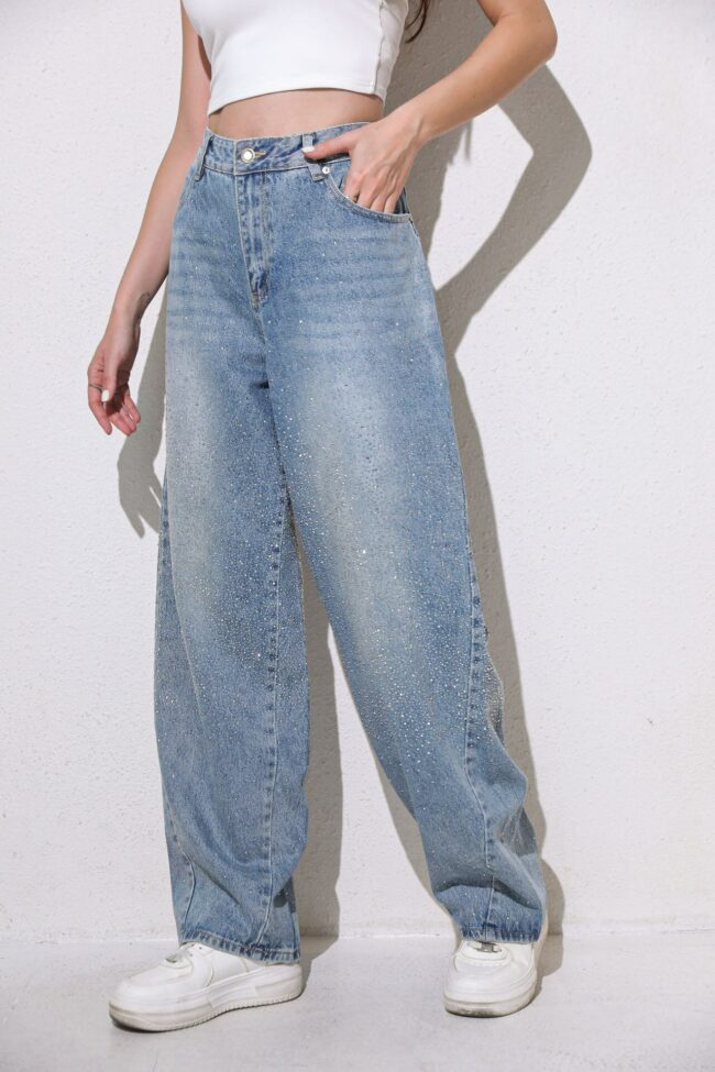 Jeans Boyfriend Strass - immagine 3