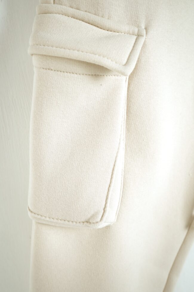 Completo cotone felpato cargo - immagine 6